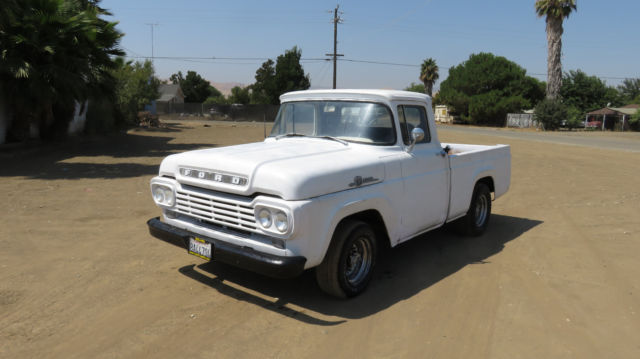 1959 White Ford F-100 Standard Cab Pickup