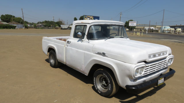 1959 White Ford F-100 Standard Cab Pickup