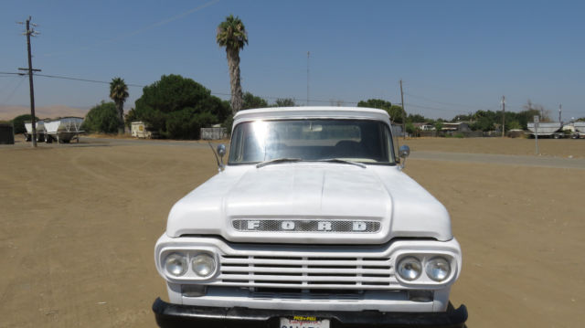 1959 White Ford F-100 Standard Cab Pickup