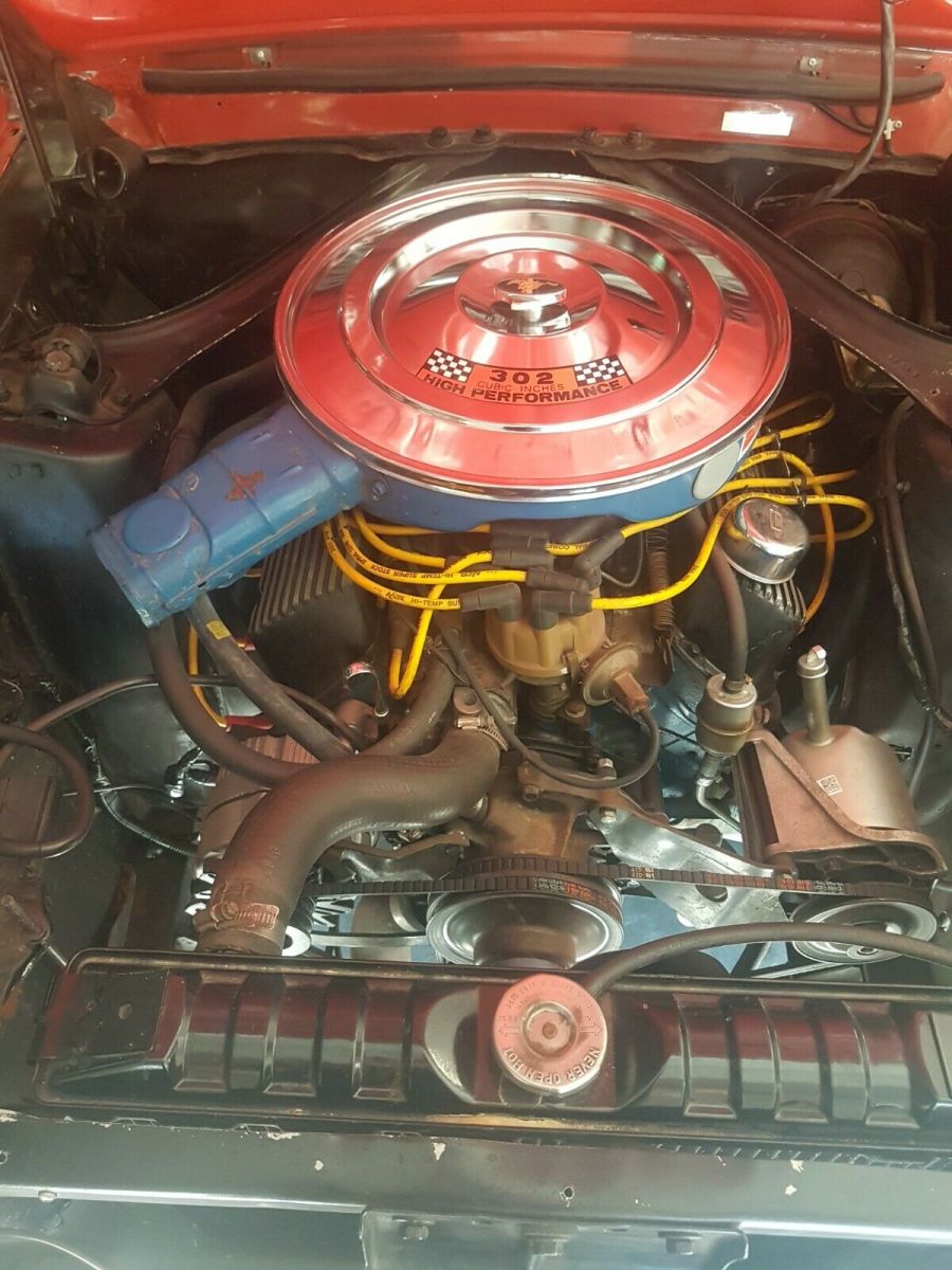 1968 Red Ford Mustang Convertible