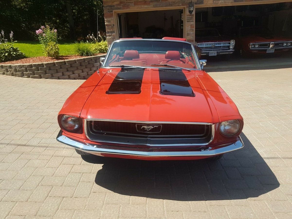 1968 Red Ford Mustang Convertible