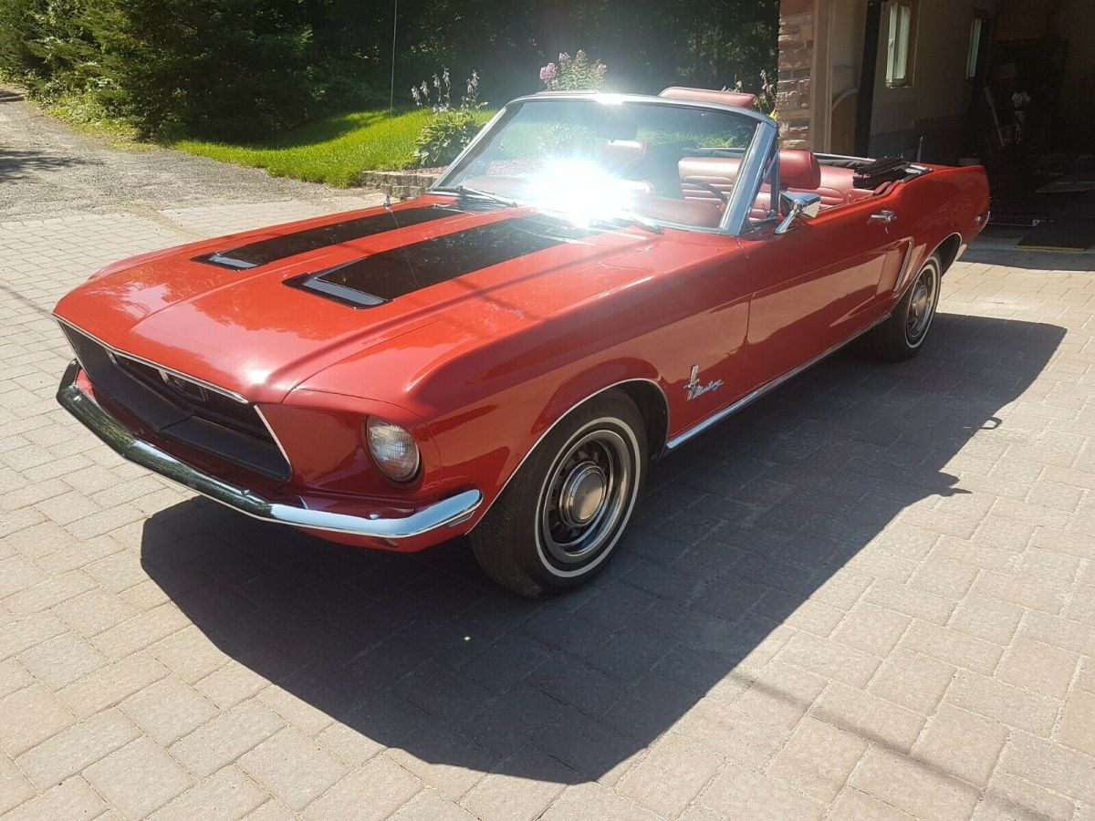 1968 Red Ford Mustang Convertible