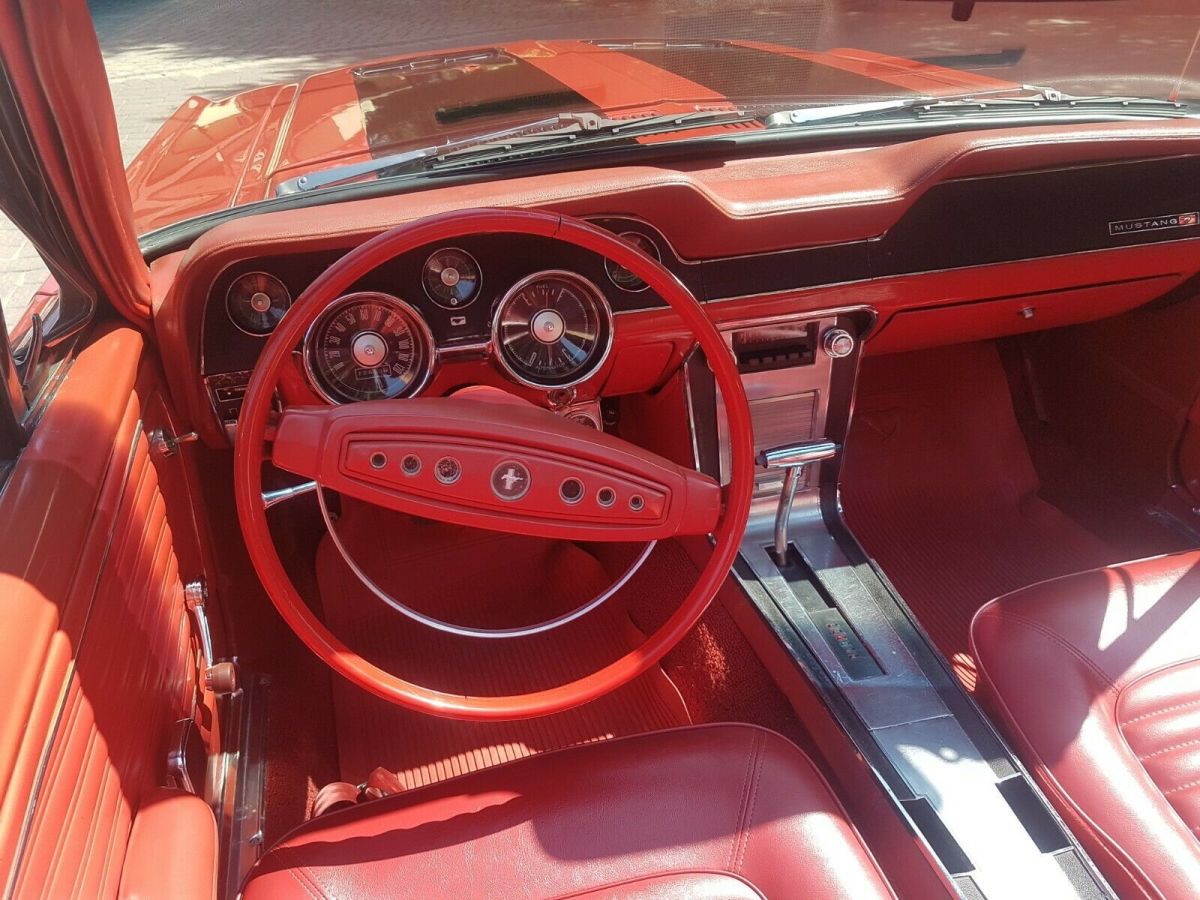 1968 Red Ford Mustang Convertible