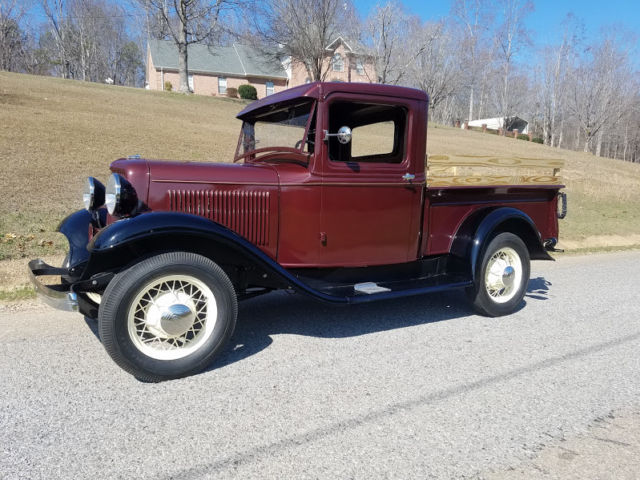 1933 Burgundy Ford Other Pickups Standard Cab Pickup