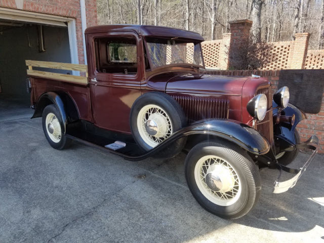 1933 Burgundy Ford Other Pickups Standard Cab Pickup