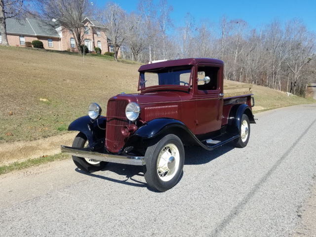 1933 Burgundy Ford Other Pickups Standard Cab Pickup