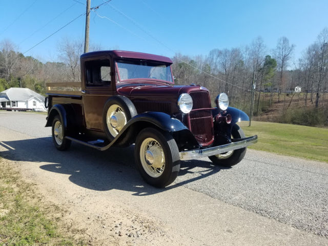 1933 Burgundy Ford Other Pickups Standard Cab Pickup