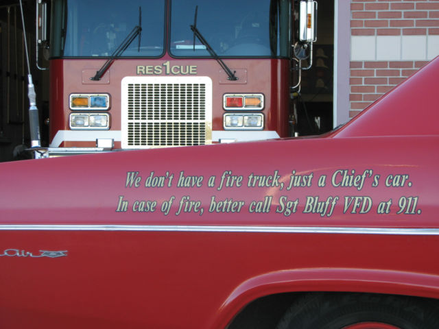 1966 Fire Engine Red Chevrolet Bel Air/150/210 4 door