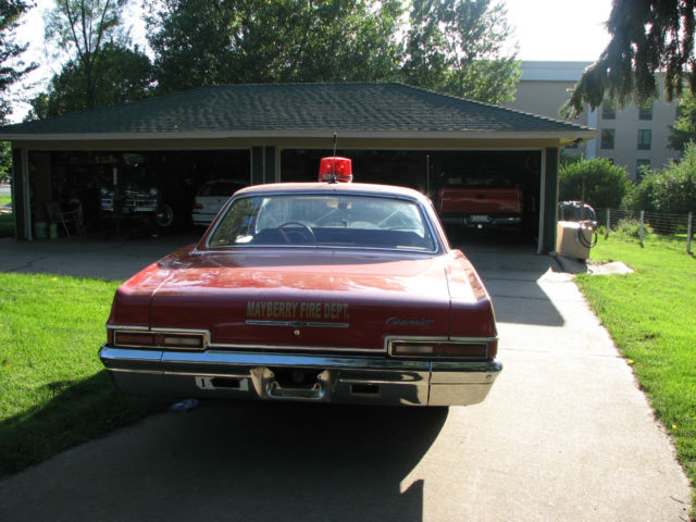 1966 Fire Engine Red Chevrolet Bel Air/150/210 4 door