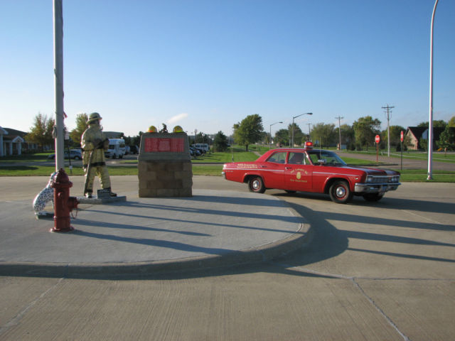 1966 Fire Engine Red Chevrolet Bel Air/150/210 4 door