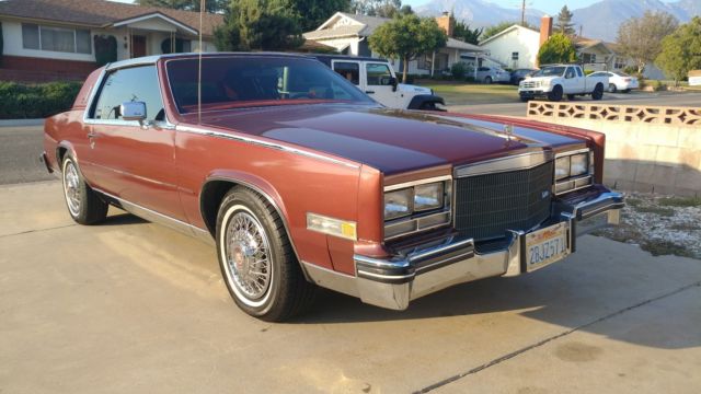 1984 Burgundy Cadillac Eldorado Coupe