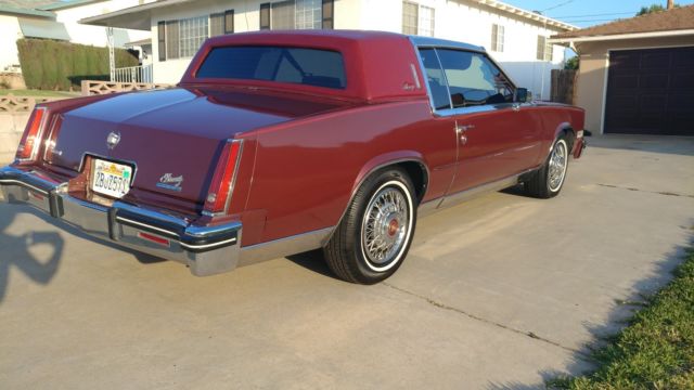 1984 Burgundy Cadillac Eldorado Coupe
