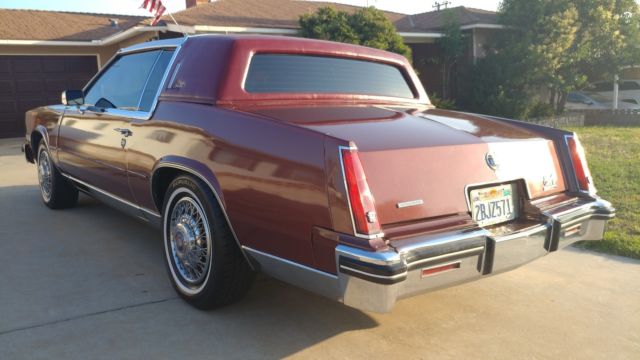 1984 Burgundy Cadillac Eldorado Coupe