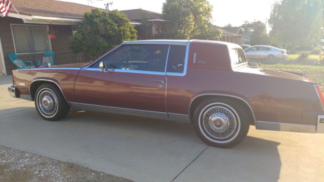 1984 Burgundy Cadillac Eldorado Coupe