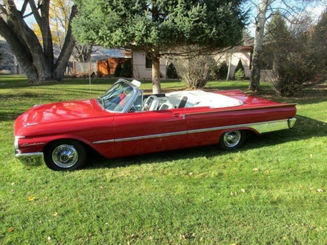 1961 Red Ford Galaxie Convertible