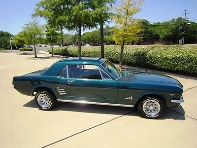 1966 Metallic green Ford Mustang Sedan