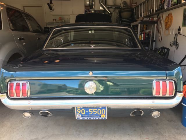 1966 Metallic green Ford Mustang Sedan