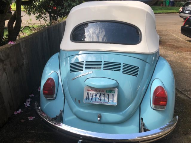 1972 Blue Volkswagen Beetle - Classic Convertible