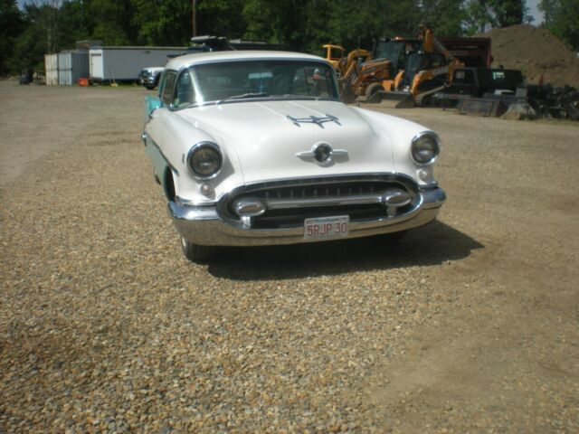 1955 turquice white Oldsmobile Eighty-Eight Coupe