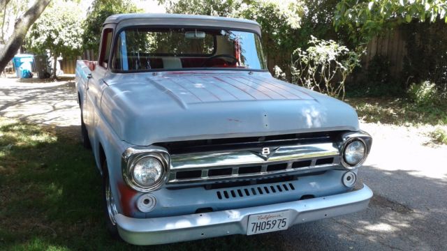 1957 Gray Ford F-100 Standard Cab Pickup