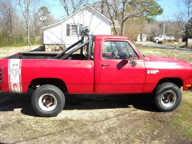 1987 Red Dodge Power Wagon Standard Cab Pickup