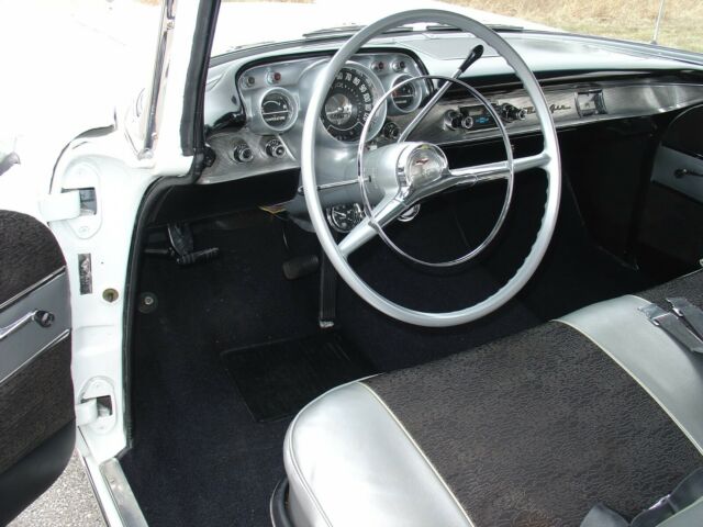 1957 White Chevrolet Bel Air/150/210 HARDTOP