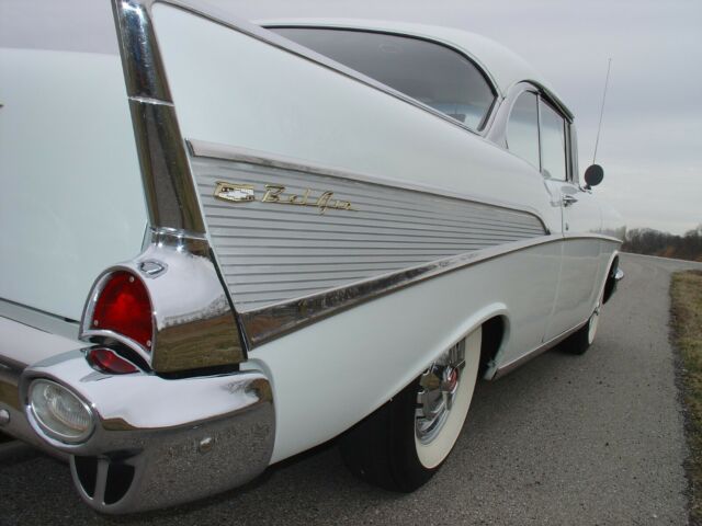 1957 White Chevrolet Bel Air/150/210 HARDTOP
