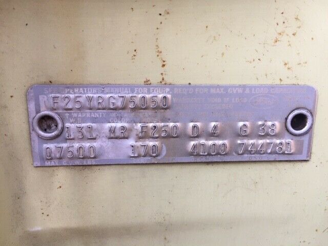 1970 Yellow/ White Ford F-250 Standard Cab Pickup