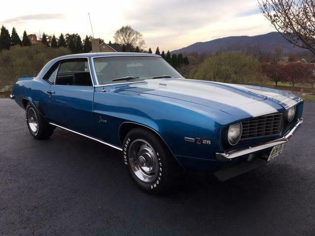 1969 Blue Chevrolet Camaro Coupe