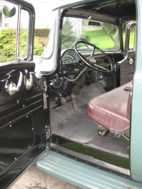 1956 Green Ford F-100 stepside pickup