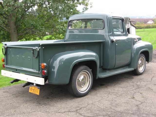 1956 Green Ford F-100 stepside pickup