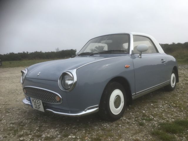 1980 LAPIS GREY / WHITE Nissan FIGARO SHIPPING TO USA INCLUDED Convertible
