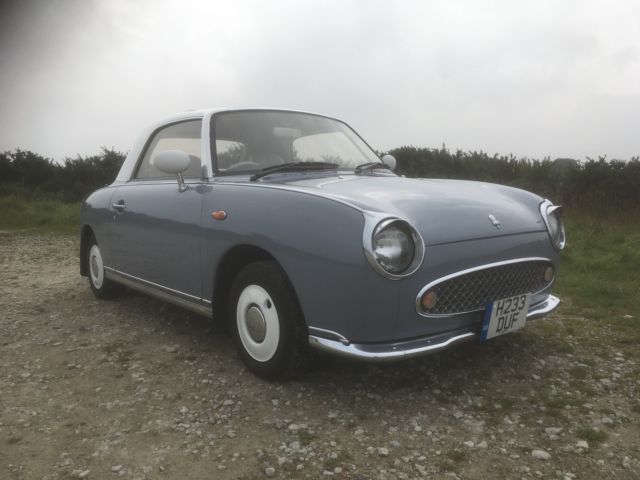 1980 LAPIS GREY / WHITE Nissan FIGARO SHIPPING TO USA INCLUDED Convertible