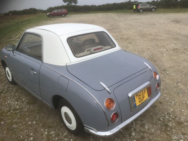 1980 LAPIS GREY / WHITE Nissan FIGARO SHIPPING TO USA INCLUDED Convertible