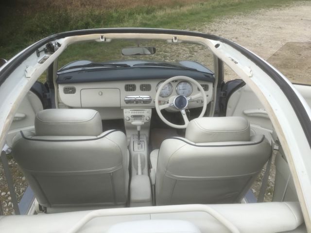 1980 LAPIS GREY / WHITE Nissan FIGARO SHIPPING TO USA INCLUDED Convertible