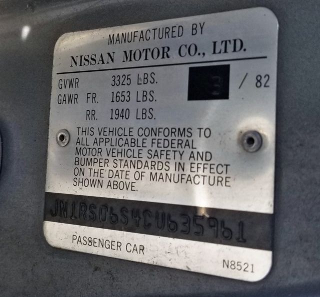 1982 Gray Nissan 200SX Coupe