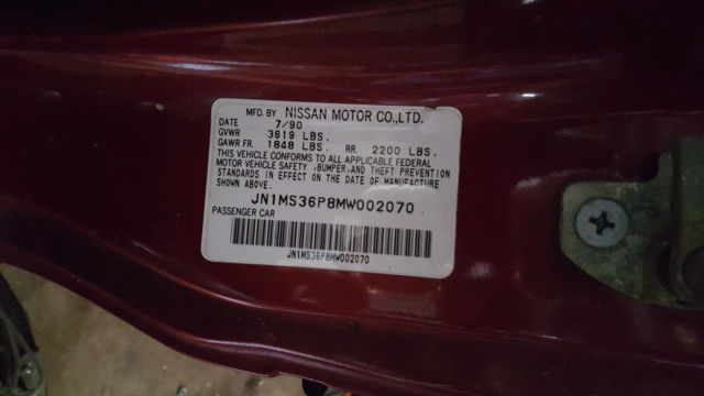 1990 Red Nissan 240SX Coupe