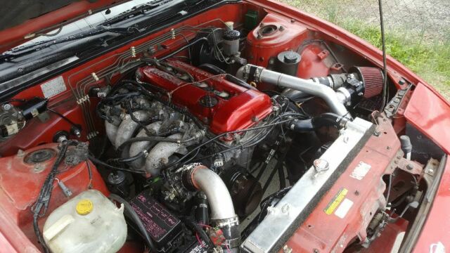 1992 Red Nissan 240SX Hatchback