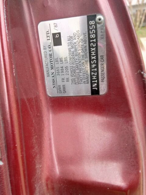 1988 Red Nissan 300ZX Coupe