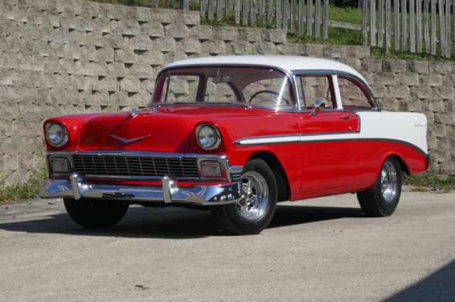 1956 Red/White Chevrolet Bel Air/150/210 Coupe