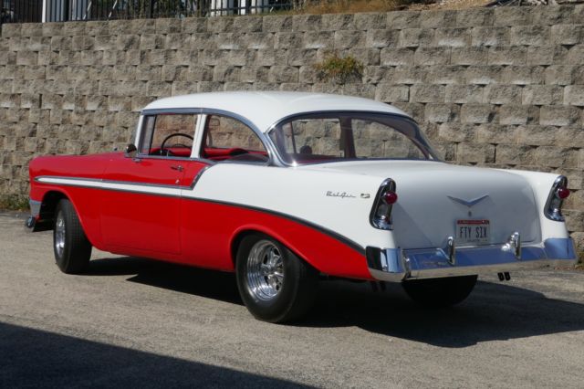 1956 Red/White Chevrolet Bel Air/150/210 Coupe