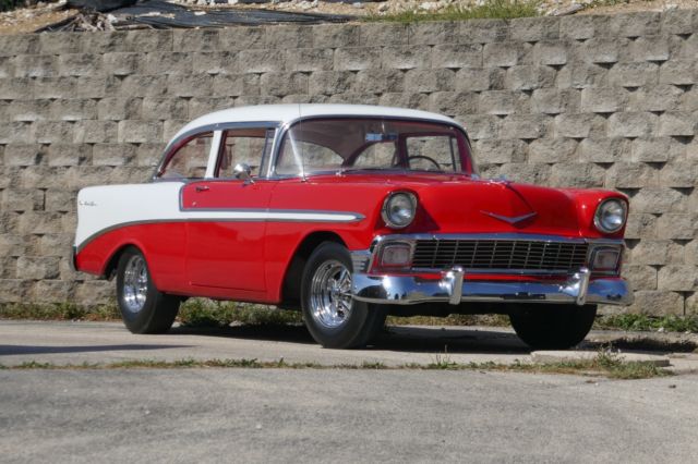 1956 Red/White Chevrolet Bel Air/150/210 Coupe