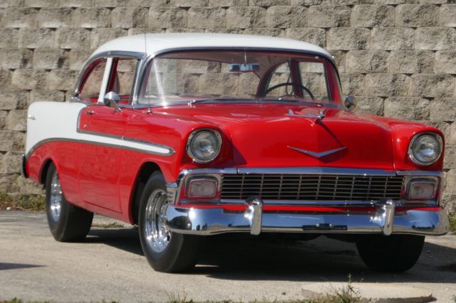 1956 Red/White Chevrolet Bel Air/150/210 Coupe