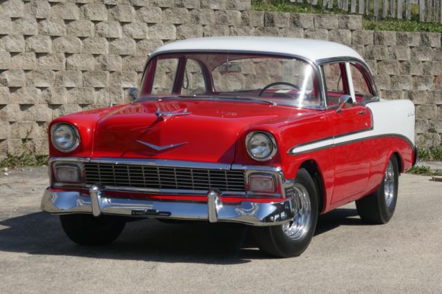 1956 Red/White Chevrolet Bel Air/150/210 Coupe