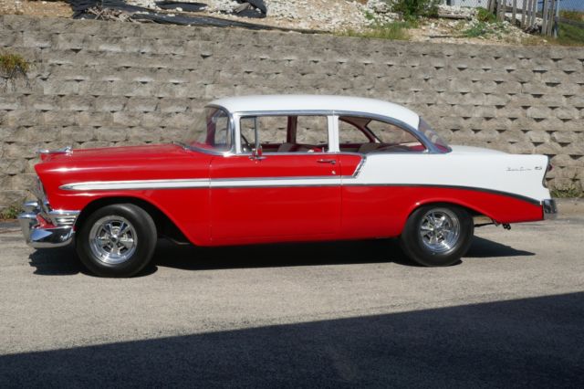 1956 Red/White Chevrolet Bel Air/150/210 Coupe