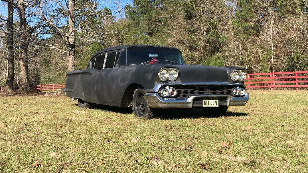 1958 Black Chevrolet Biscayne 4 DOOR (REAR HANDLES SHAVED)
