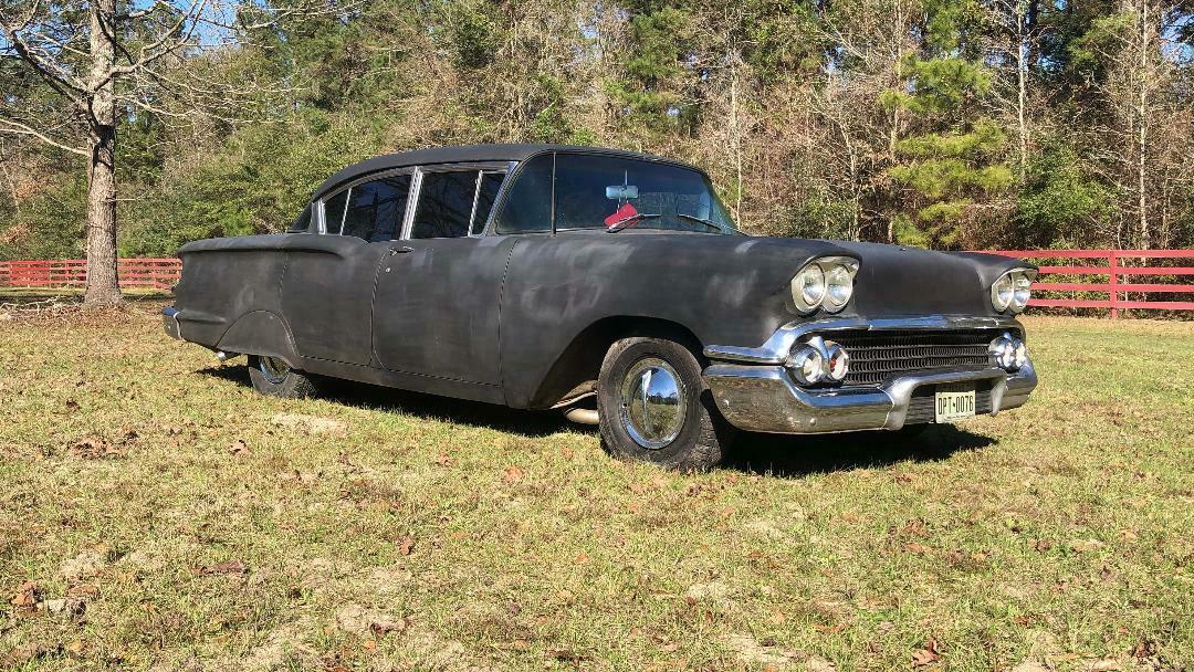 1958 Black Chevrolet Biscayne 4 DOOR (REAR HANDLES SHAVED)