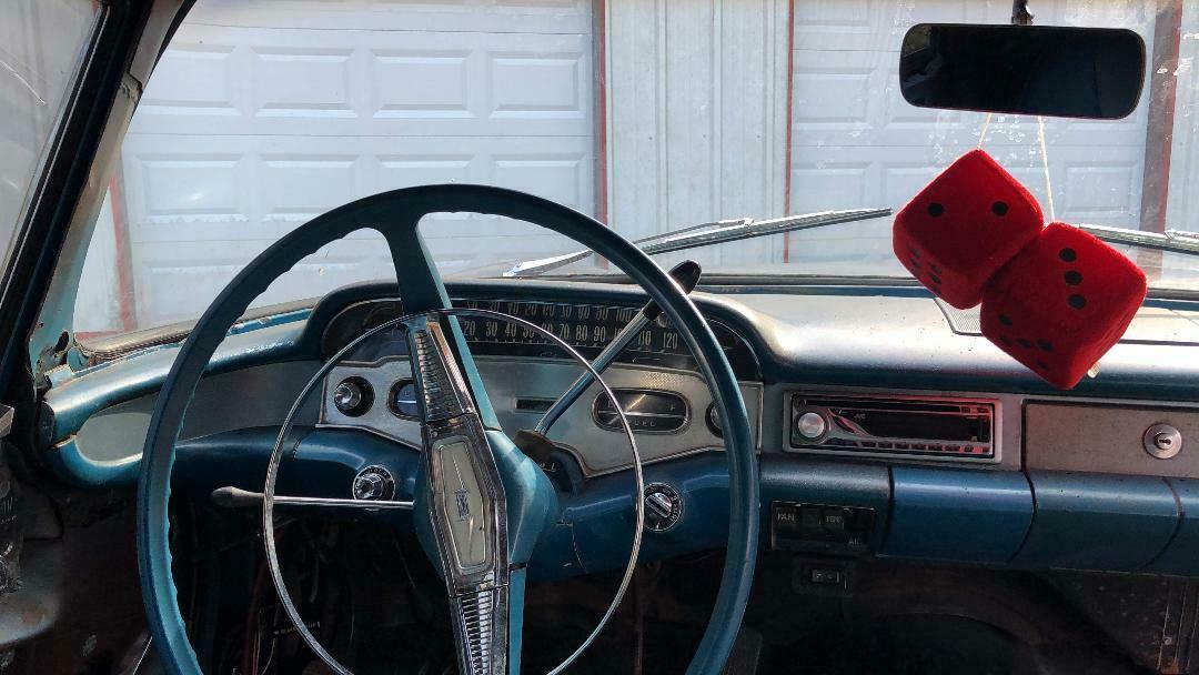 1958 Black Chevrolet Biscayne 4 DOOR (REAR HANDLES SHAVED)