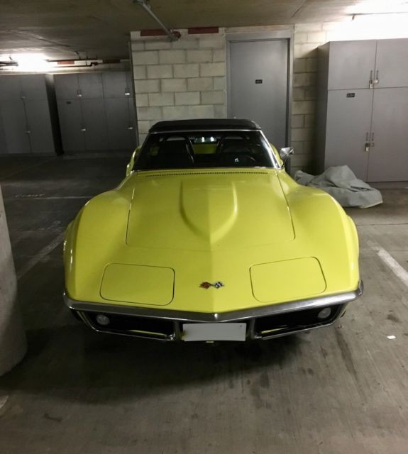 1969 Yellow Chevrolet Corvette Convertible