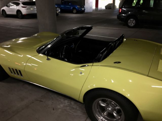 1969 Yellow Chevrolet Corvette Convertible